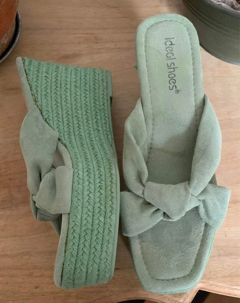 🌿 Seafoam Green Platform Espadrilles – Size 41 – photo 8